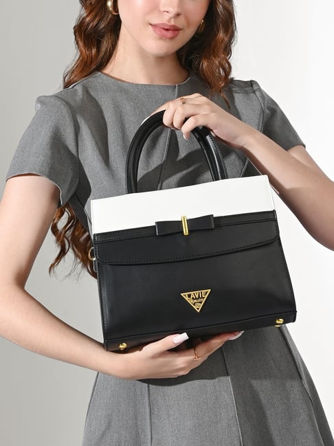 lavie signature Lavie Black Color Block Satchel Handbag-picture-14