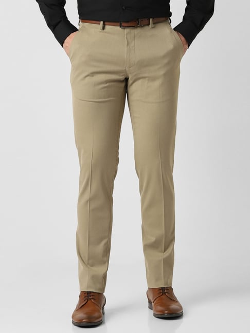 Van Heusen Khaki Slim Fit Trousers