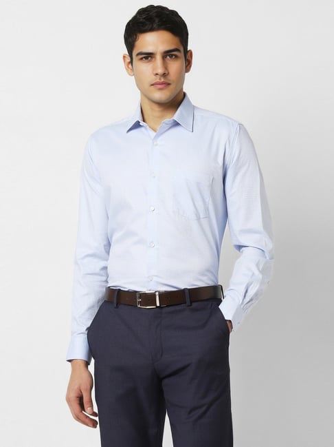 Van Heusen Blue Cotton Regular Fit Shirt-picture-21