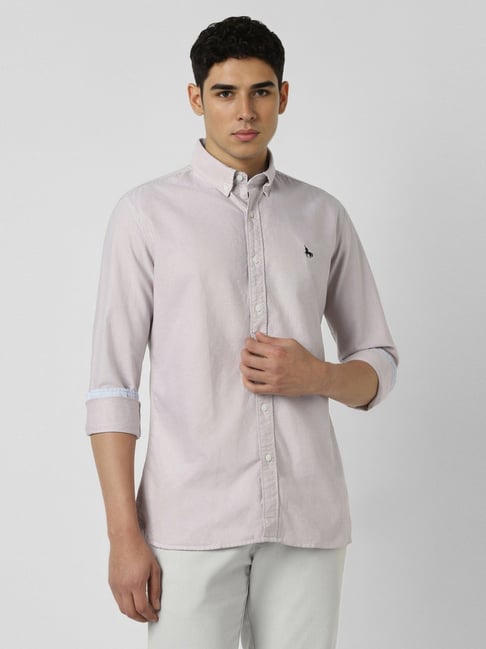 Van Heusen Grey Cotton Slim Fit Shirt-picture-20