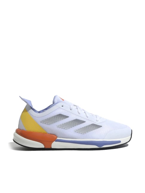 adidas Men's LeagueOne ST M White, Blue & Yellow Running Shoes-image-12