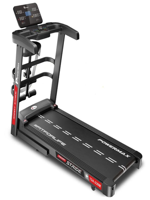 PowerMax Fitness Motorized Foldable Multifunctional Treadmill with Auto  Incline LED Display