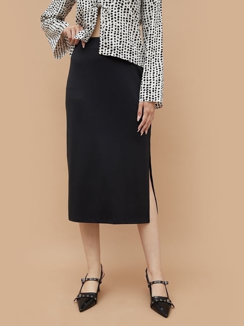 ginger by lifestyle Ginger Black Regular Fit Skirt-picture-20
