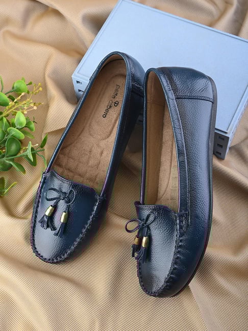 Pelle Albero Women's Blue Loafers-picture-39