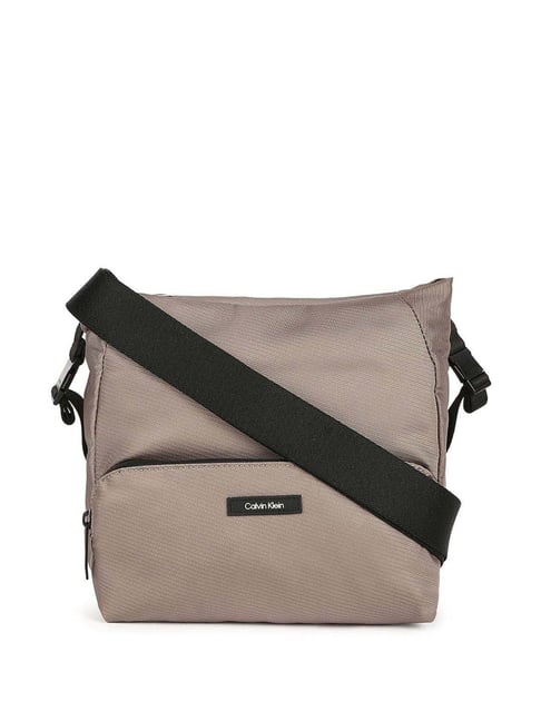 CALVIN KLEIN Beige Polyester Cross Body Bag