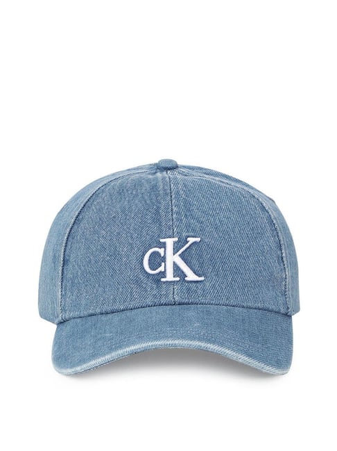 CALVIN KLEIN Denim Logo Cotton Baseball Cap