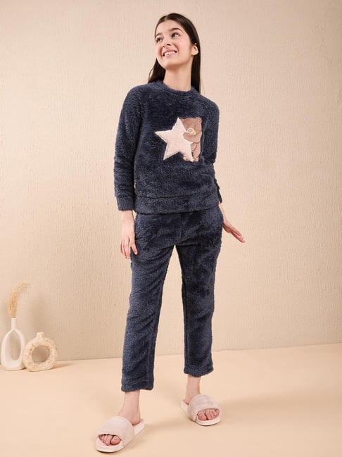 Sweet Dreams Girls Navy Printed Regular Fit Track Suit-picture-47