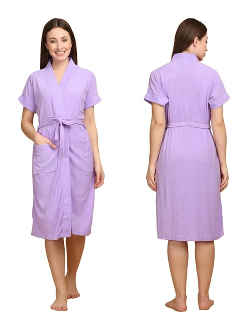 Creeva Lilac Micro Terry Bathrobe (Large)
