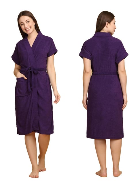 Creeva Indigo Micro Terry Bathrobe (Large)