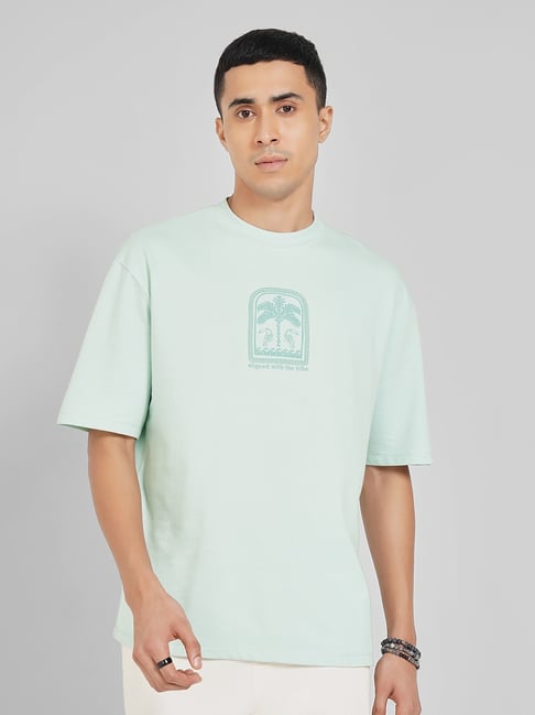 7 Alt By Pantaloons Blue Cotton Loose Fit Printed T-Shirt-picture-30