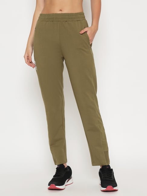Madame M Secret Olive Regular Fit Printed Trackpants-picture-33