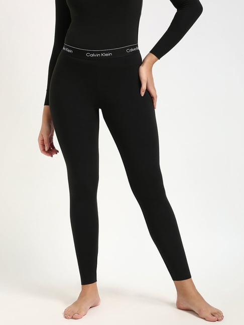 CALVIN KLEIN JEANS Black Slim Fit Acrylic Sleeper Wear Trouser