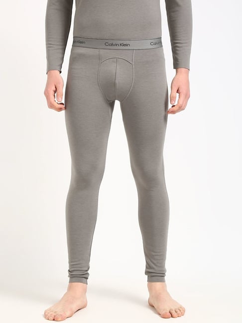 CALVIN KLEIN JEANS Grey Slim Fit Acrylic Sleeper Wear Trouser