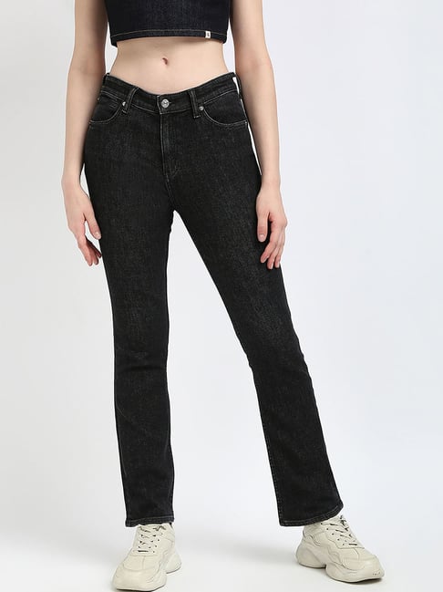 CALVIN KLEIN JEANS Black Cotton Slim Fit Mid Rise Jeans-picture-32