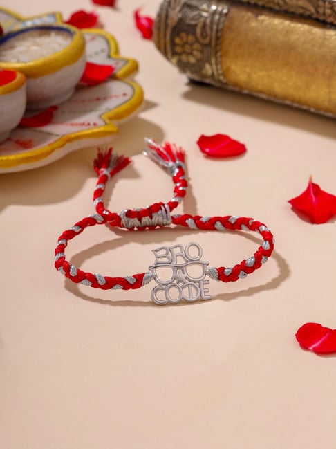kicky & perky Kicky and Perky 925 Sterling Silver Bro Code Googles Rakhi-picture-28