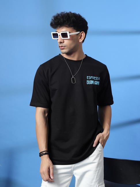 Rigo Black Cotton Printed T-Shirt-picture-24