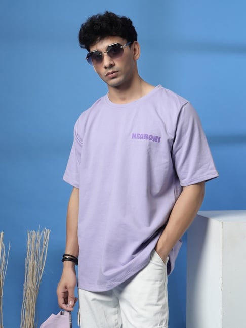 Rigo Lavender Cotton Printed T-Shirt-picture-37