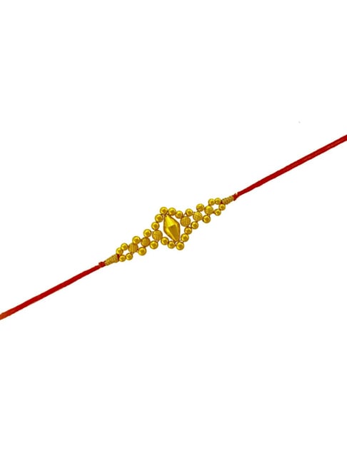 P.C. Chandra Jewellers 22KT Yellow Gold Beaded Detailing Rakhi for Men