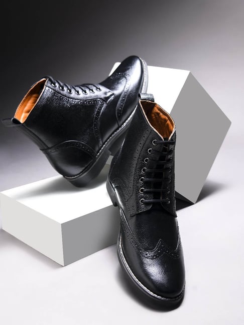 Clog London Men's Black Derby Boots-picture-32