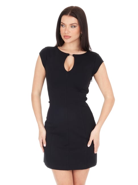Guess Black Solid Dress Guess Black Solid Dress