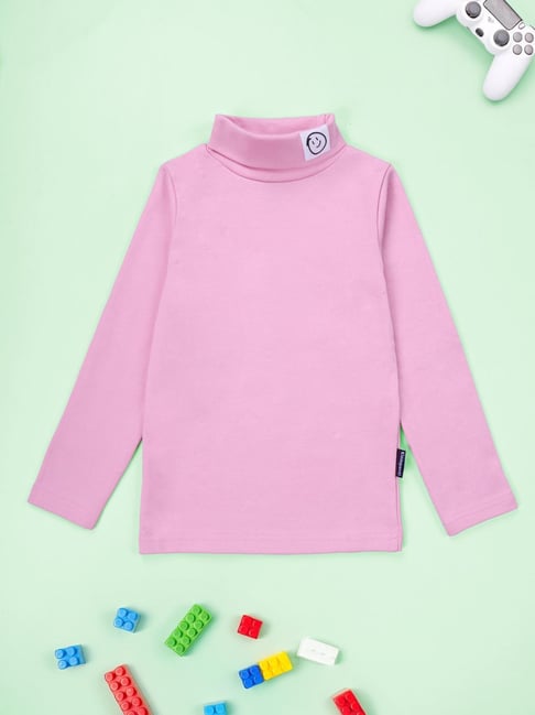 Kiddopanti Unisex Baby Pink Regular Fit T-Shirt