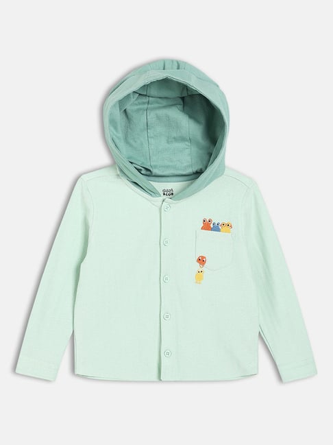 Miniklub Boys Green Cotton Shirt