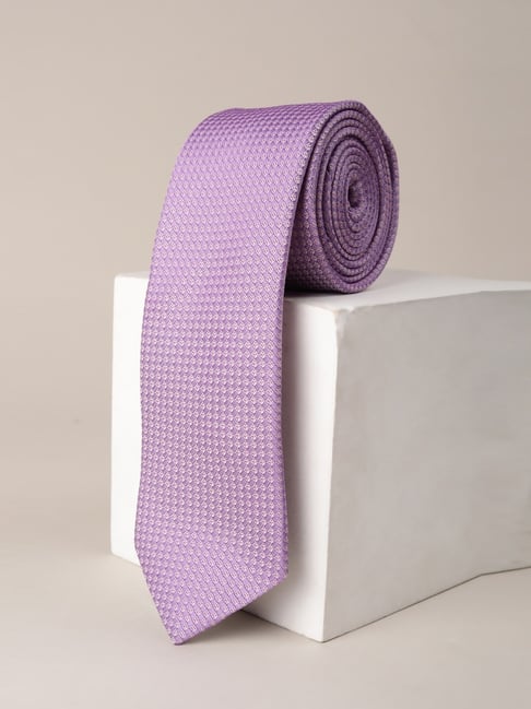Allen Solly Purple Embroidered Tie