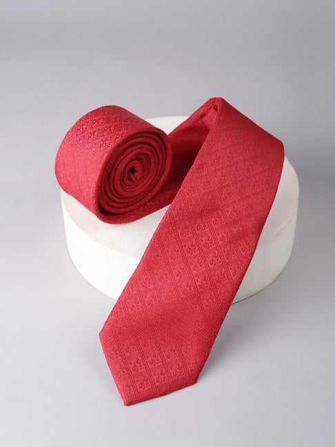 Allen Solly Red Embroidered Tie-picture-13