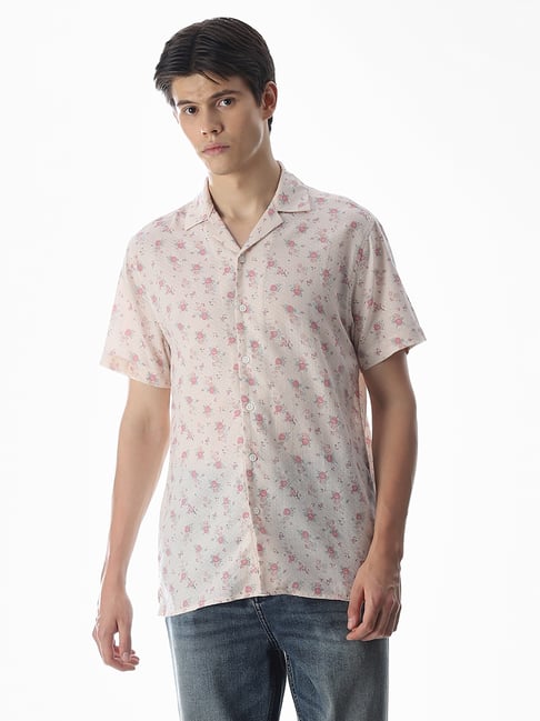 Jack & Jones Beige Relaxed Fit Printed Shirt-picture-40