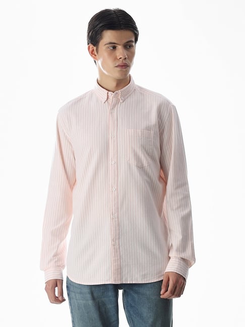 Jack & Jones Pink Regular Fit Striped Shirt-picture-39