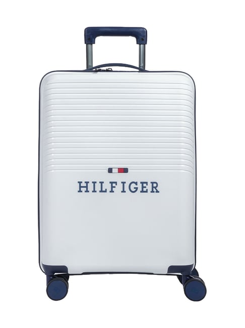 TOMMY HILFIGER White Mckinley Textured Small Hard Sided Cabin Trolley-picture-47