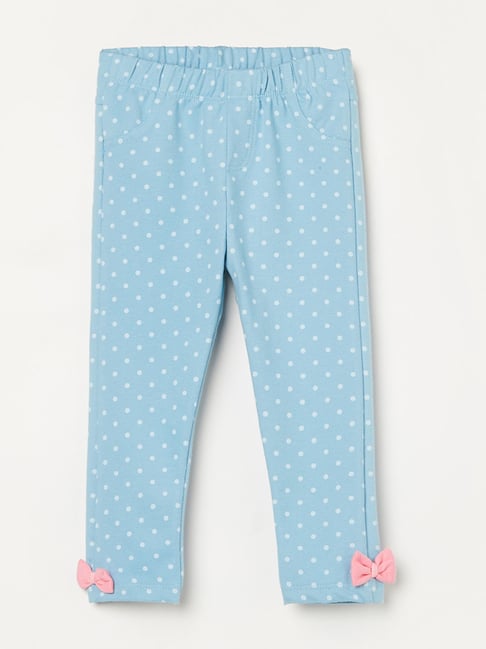 Juniors by Lifestyle Girls Light Blue Cotton Printed Jeggings-picture-39