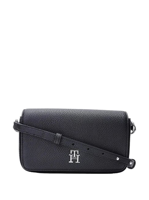 TOMMY HILFIGER Black PU Sling Bag
