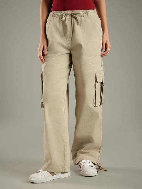 TOMMY HILFIGER Khaki Relaxed Fit Mid Rise Cargos