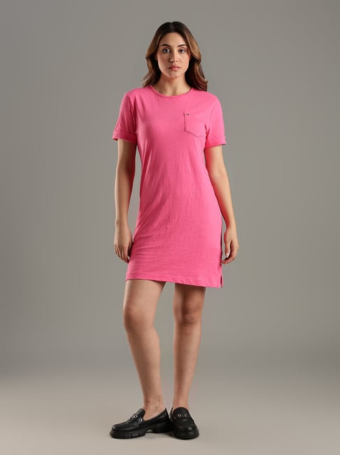 strapless open back dress Women's Softest T-Shirt Dress