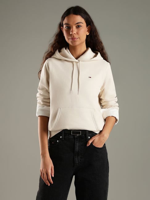 Clothing Beige Hoodie Tommy Hilfiger TOMMY HILFIGER Beige Men's