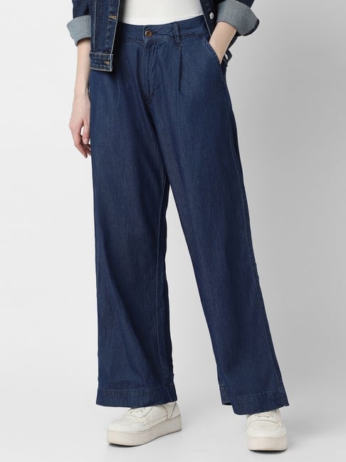 Van Heusen Navy Cotton Solid Jeans-picture-22