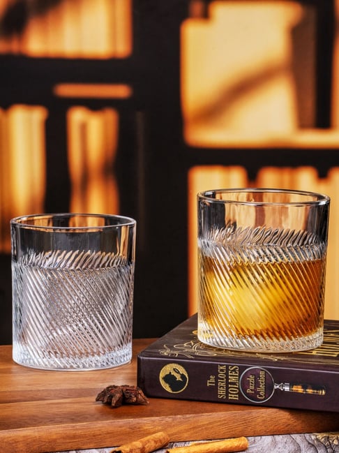 ROXX Clear Glass Tumbler Beer Glasses - Set of 6 (320 ml)