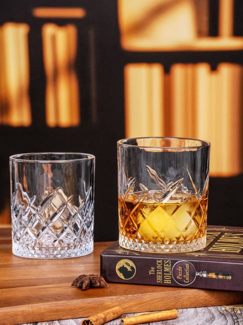 ROXX Clear Glass Tumbler Beer Glasses - Set of 6 (320 ml)