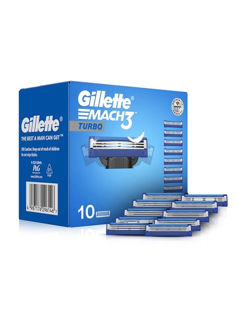 Gillette Mach 3 Turbo Shaving Blades - Pack of 10