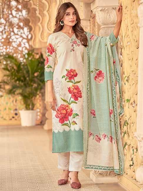 sachin and babi light blue dress Plus Size Boho Floral Panel Print Cotton Midi Dress