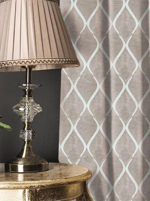 Urban Space Grey Jaquard Texture Window Blackout Curtains with Tieback- Set of 2 (5 ft)