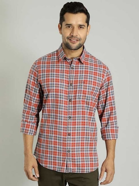 Indian Terrain Multi Slim Fit Checked Shirt-picture-10