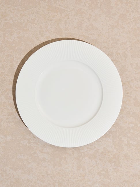Westside Home White Ripple Dinner Plate-picture-26