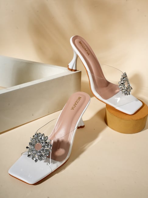 Mozafia Women's White Casual Sandals-picture-25