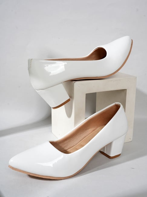 Mozafia Women's White Casual Pumps-picture-31