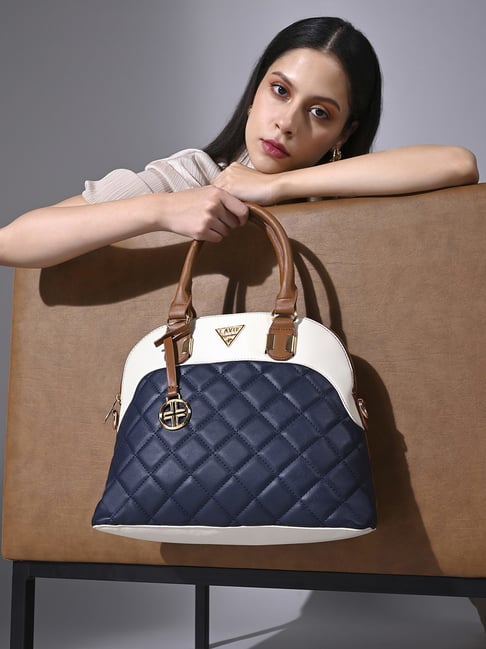LAVIE Signature Blue Quilted Handbag