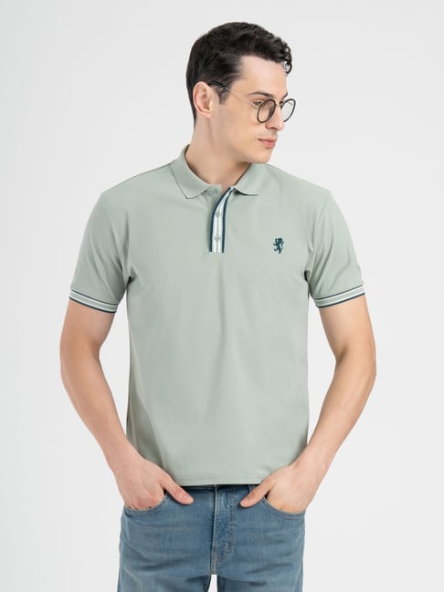Red Tape Light Green Regular Fit Polo T-Shirt-picture-32