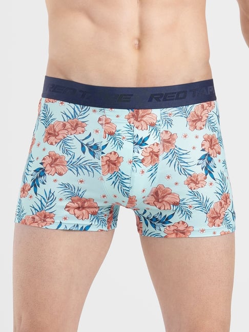 Red Tape Blue Comfort Fit Floral Print Trunks-picture-27
