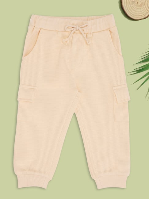 Pantaloons Baby Boys Beige Cotton Joggers